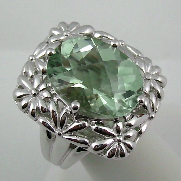 Victoria Wieck Jewelry Victoria Wieck 65ct Prasiolite Floral Design